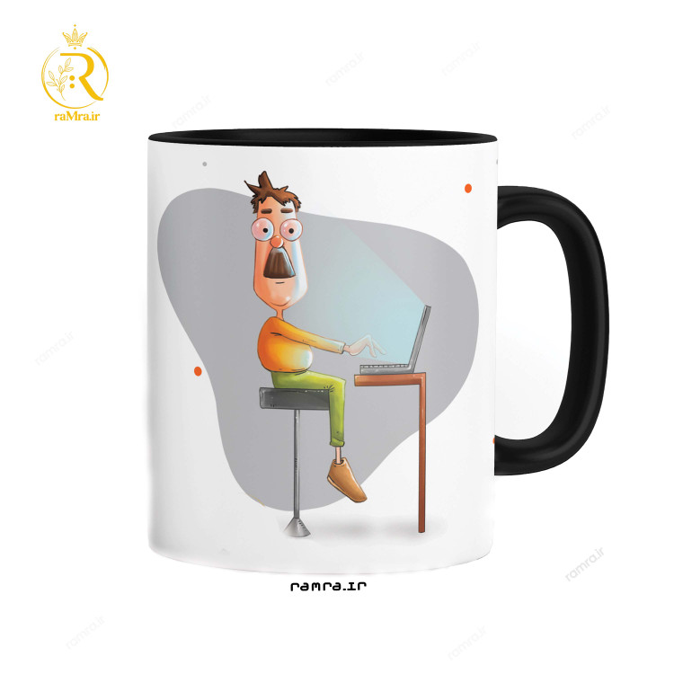 تصویر ماگ مدل برنامه نویس دسته رنگی کد 9017