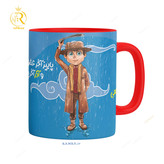 تصویر ماگ پسر آذر ماهی دسته رنگی کد 9034