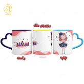 تصویر ماگ مدل دختر اسفندی دسته قلبی کد 9044