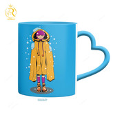 تصویر ماگ مدل دختر اسفند ماهی دسته قلبی کد 9046