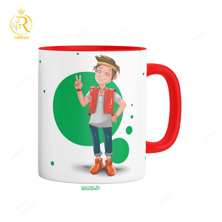 تصویر ماگ مدل پسر فروردین ماهی کد 9050