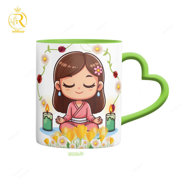 تصویر ماگ مدل تبریک تولد دختر اردیبهشتی کد 9056