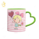 تصویر ماگ دختر خرداد ماهی دسته قلبی کد 9061