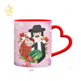 تصویر ماگ مدل شب یلدا زوج عاشقانه کد 9077