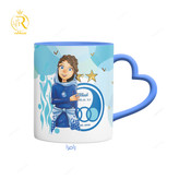 تصویر ماگ دختر استقلالی دسته قلبی کد 9092