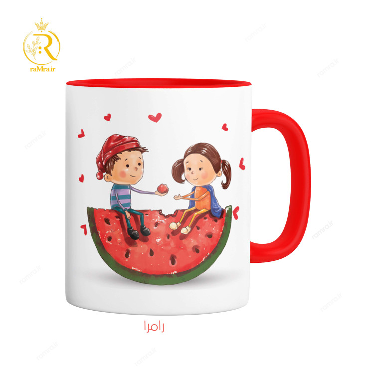 تصویر ماگ مدل شب یلدا عاشقانه کد 9109