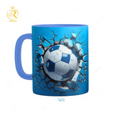 تصویر ماگ طرح توپ با دسته رنگی کد 9114