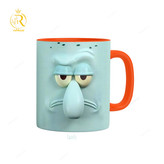 تصویر ماگ طرح اختاپوس دسته رنگی کد 9148