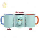 تصویر ماگ طرح اختاپوس دسته رنگی کد 9148