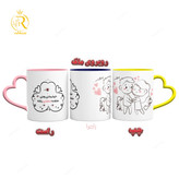تصویر ماگ مدل عشق اسفندی دسته قلبی کد 9153