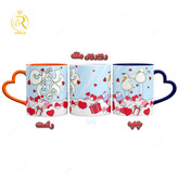 تصویر ماگ ولنتاین دسته قلبی مدل لک لک کد 9160