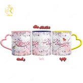 تصویر ماگ مدل شعر نوروز دسته قلبی کد 9172