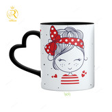 تصویر ماگ دختر شهریور با دسته قلبی کد 9177