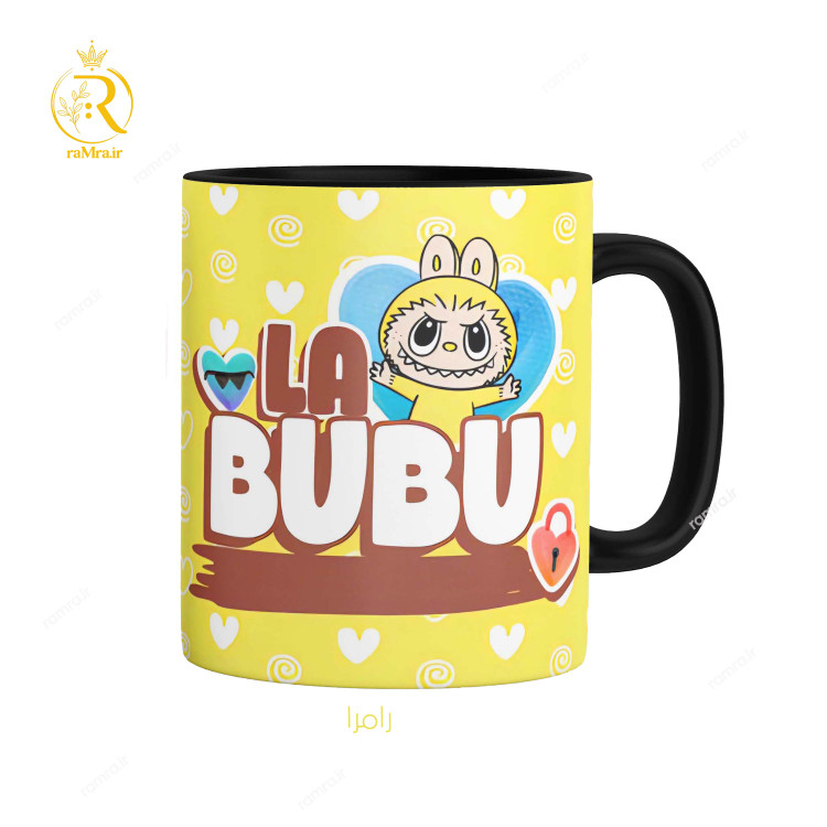 تصویر ماگ لبوبو LABUBU دسته رنگی کد 9179