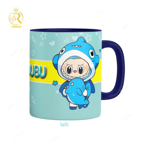 تصویر ماگ لبوبو LABUBU دسته رنگی کد 9181