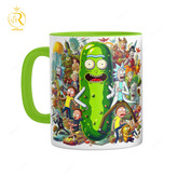 تصویر ماگ ریک و مورتی Rick and Morty دسته رنگی کد 9185