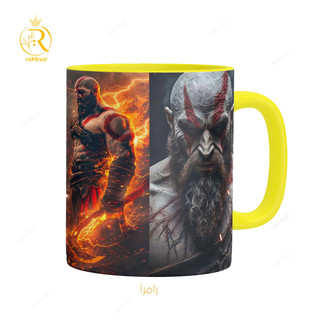 ماگ بازی خدای جنگ GOD OF WAR دسته رنگی کد 9189