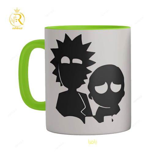 تصویر ماگ ریک و مورتی Rick and Morty دسته رنگی کد 9191