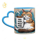 تصویرماگ گربه با متن "اگه کتک میخوای به ماگ من دست بزن" کد 9192