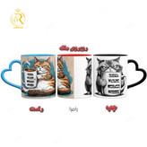 تصویرماگ گربه با متن "اگه کتک میخوای به ماگ من دست بزن" کد 9192