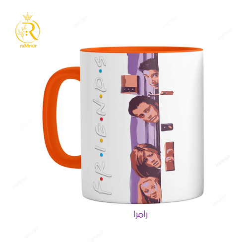 تصویر ماگ فرندز Friends دسته رنگی کد 9193