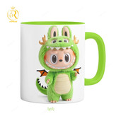 تصویر ماگ لبوبو LABUBU دسته رنگی کد 9204