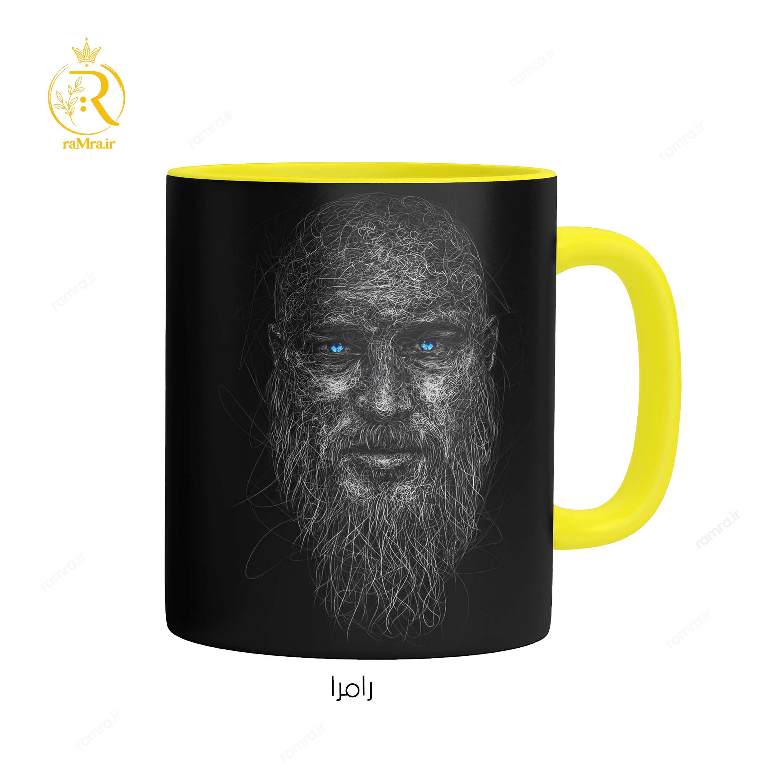 تصویر ماگ راگنار از سریال وایکینگ ها دسته رنگی کد 9217