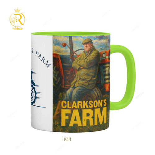 تصویر ماگ مزرعه کلارکسون Clarkson Farm دسته رنگی کد 9223