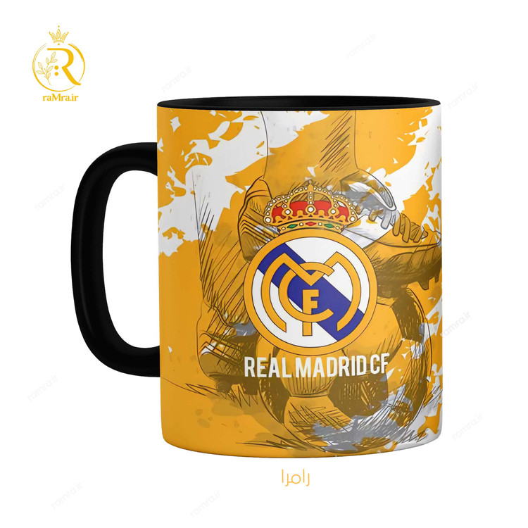 تصویر ماگ تیم رئال مادرید دسته رنگی کد 9226