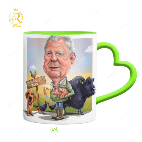 تصویرماگ مزرعه کلارکسون Clarkson Farm دسته قلبی کد 9229