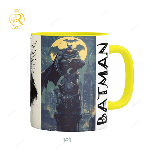تصویر ماگ بتمن Batman دسته رنگی کد 9236