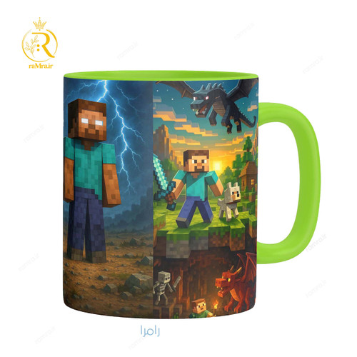 تصویر ماگ مدل ماینکرفت Minecraft دسته رنگی کد 9239