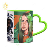 تصویر ماگ بیلی آیلیش Billie Eilish دسته قلبی کد 9241