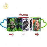 تصویر ماگ بیلی آیلیش Billie Eilish دسته قلبی کد 9241