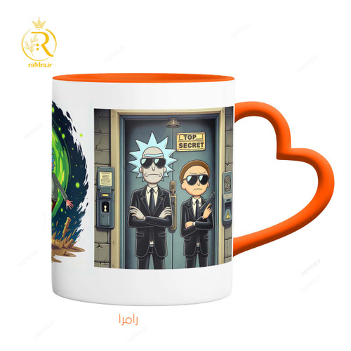 تصویر ماگ انیمیشن ریک و مورتی Rick and Morty دسته قلبی کد 9246