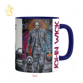 تصویر ماگ مدل جان ویک John Wick دسته رنگی کد 9249