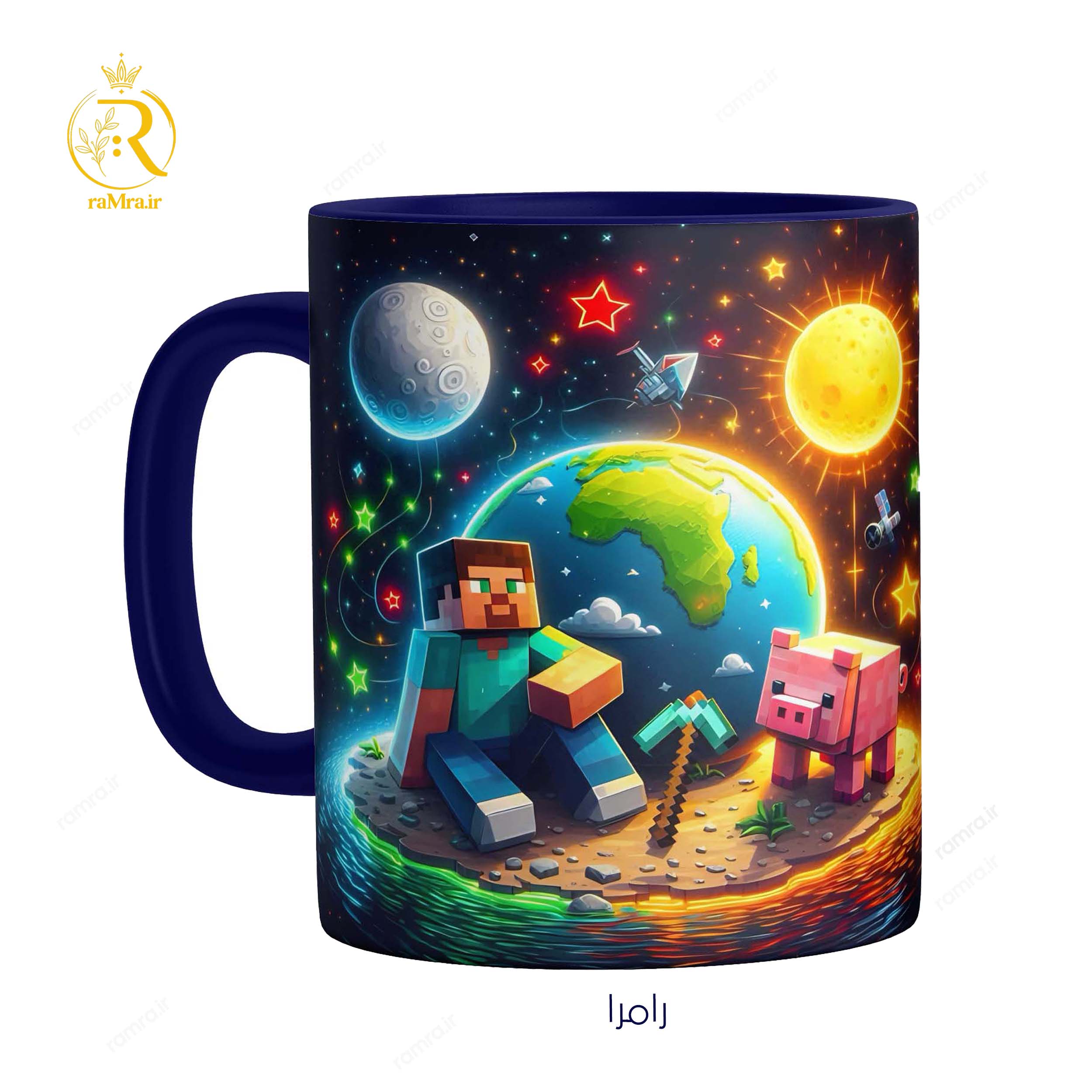 تصویر ماگ مدل ماینکرفت Minecraft دسته رنگی کد 9251