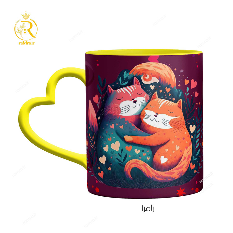 تصویر ماگ گوگولی ترینی با طرح گربه کد 9260