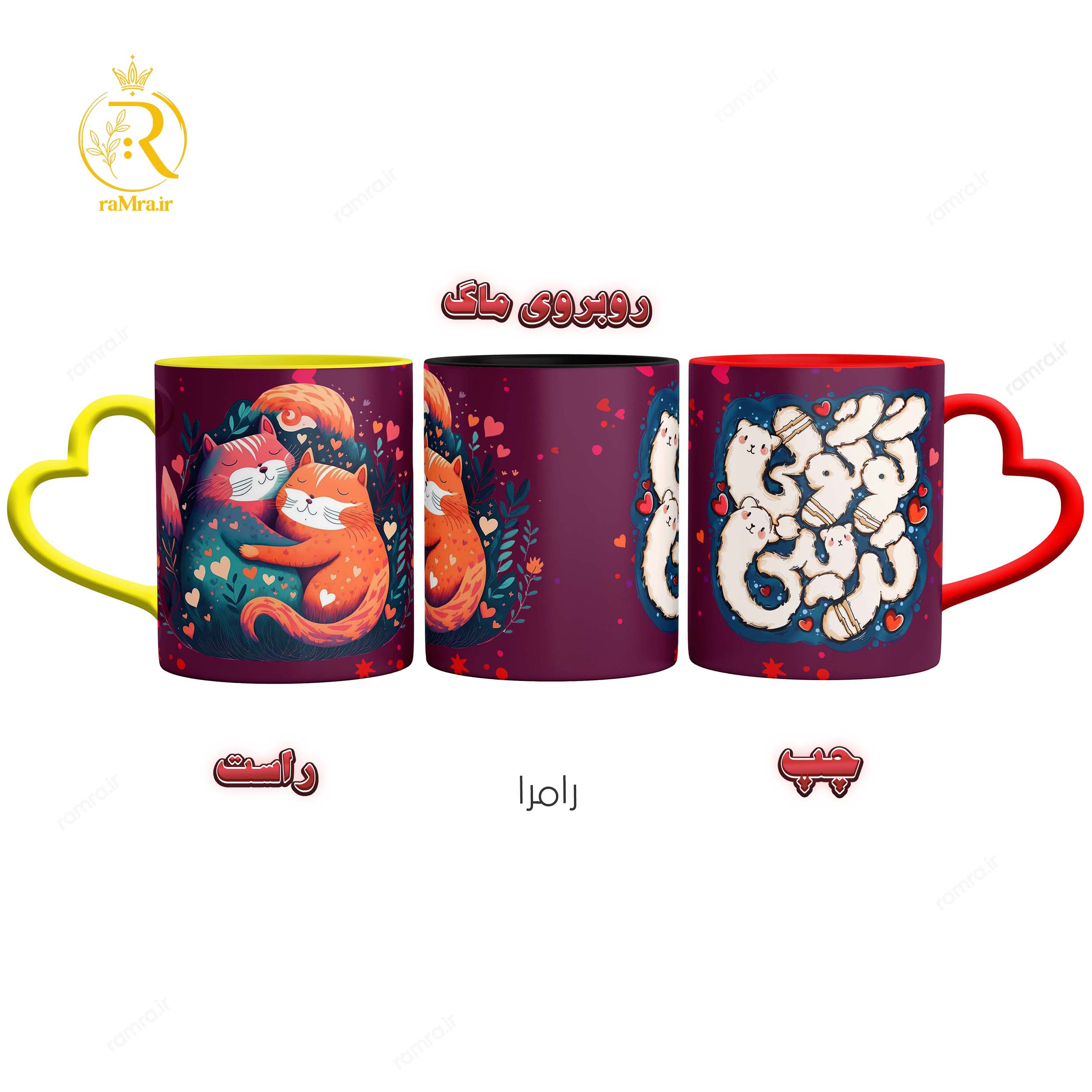 تصویر ماگ گوگولی ترینی با طرح گربه کد 9260