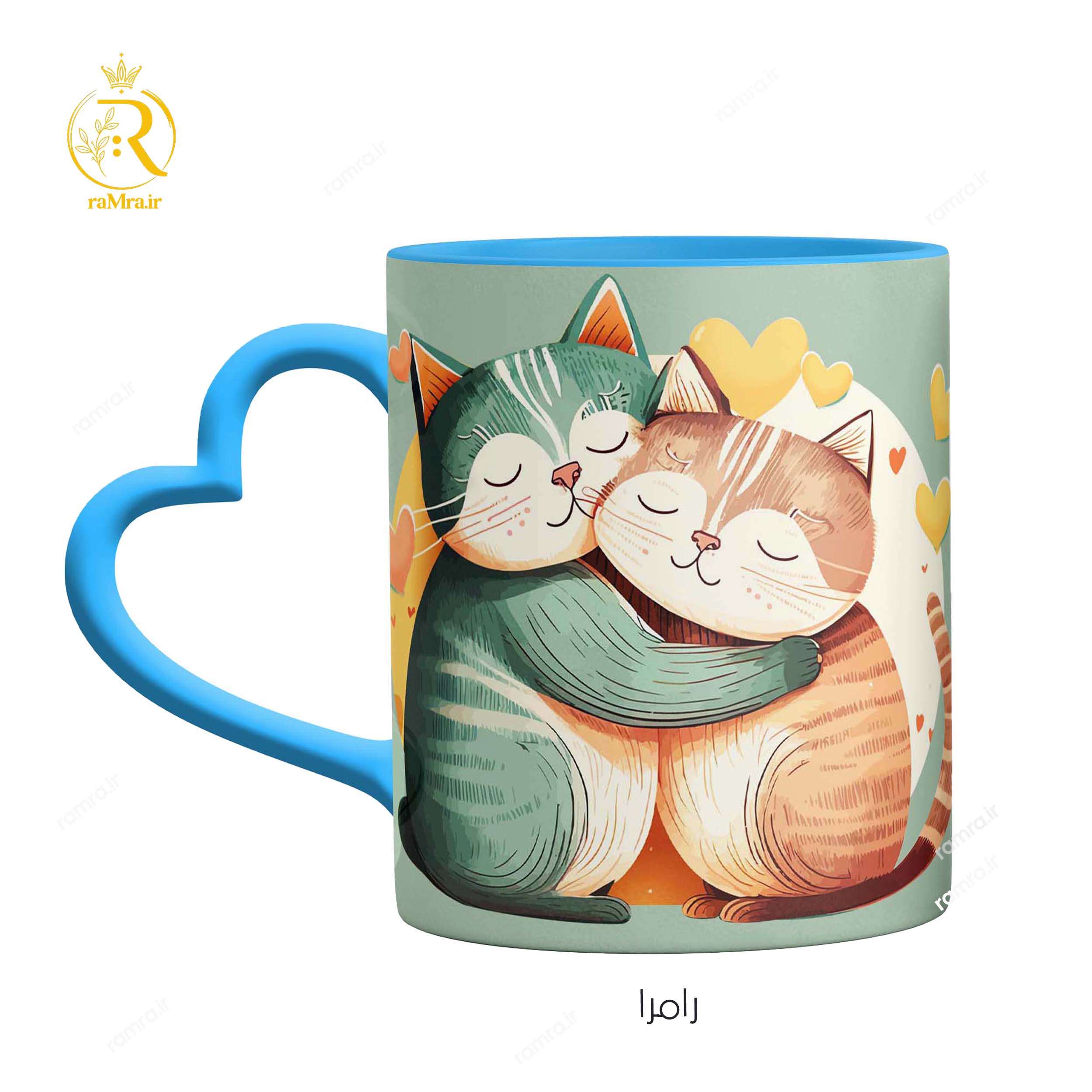 تصویر ماگ عاشقانه گربه ها با متن تو میوی منی کد 9269