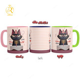 تصویر ماگ مدل پیشی تولدت مبارک کد 9275