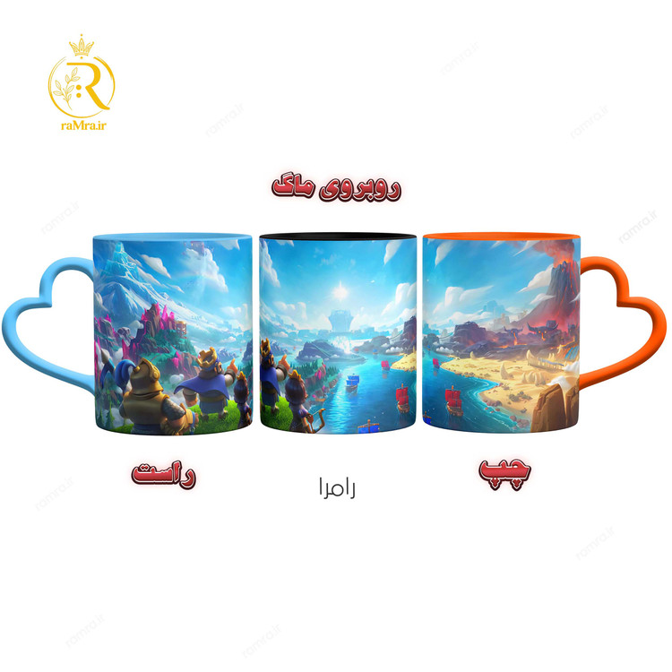 تصویر ماگ کلش رویال Clash Royale دسته قلبی کد 9210