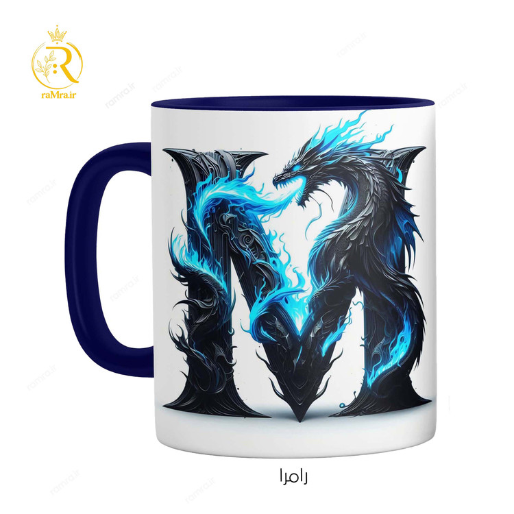 تصویر ماگ طرح حرف M کد 9310