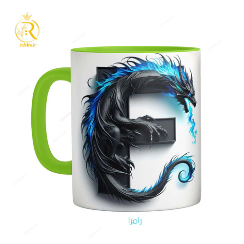 تصویر ماگ حرف f