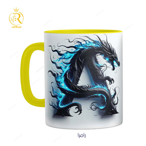 تصویر ماگ طرح حرف A کد 9319