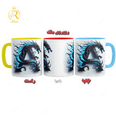 تصویر ماگ طرح حرف A کد 9319