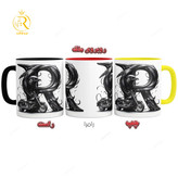 تصویر ماگ طرح حرف R کد 9323