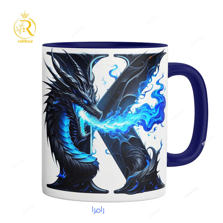 تصویر ماگ طرح حرف K کد 9347