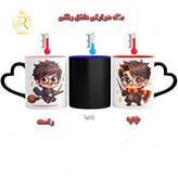 تصویر ماگ هری پاتر Harry Potter دسته قلبی کد 9231
